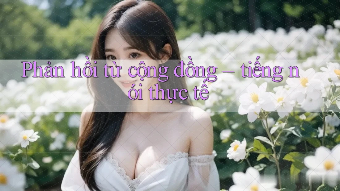 Phản hồi từ cộng đồng – tiếng nói thực tế Phản hồi từ cộng đồng – tiếng nói thực tế